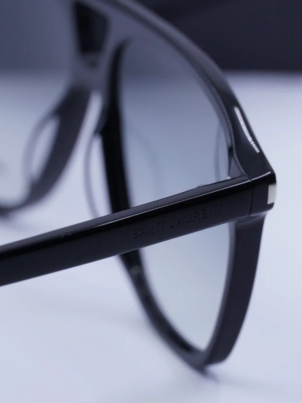 Saint Laurent SL596 DUNE 006 Aviator Sunglasses - Black / Grey